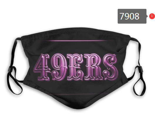 NFL 2020 San Francisco 49ers #8 Dust mask with filter->nfl dust mask->Sports Accessory